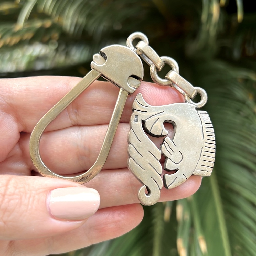 Vintage Silver Fish Key Chain